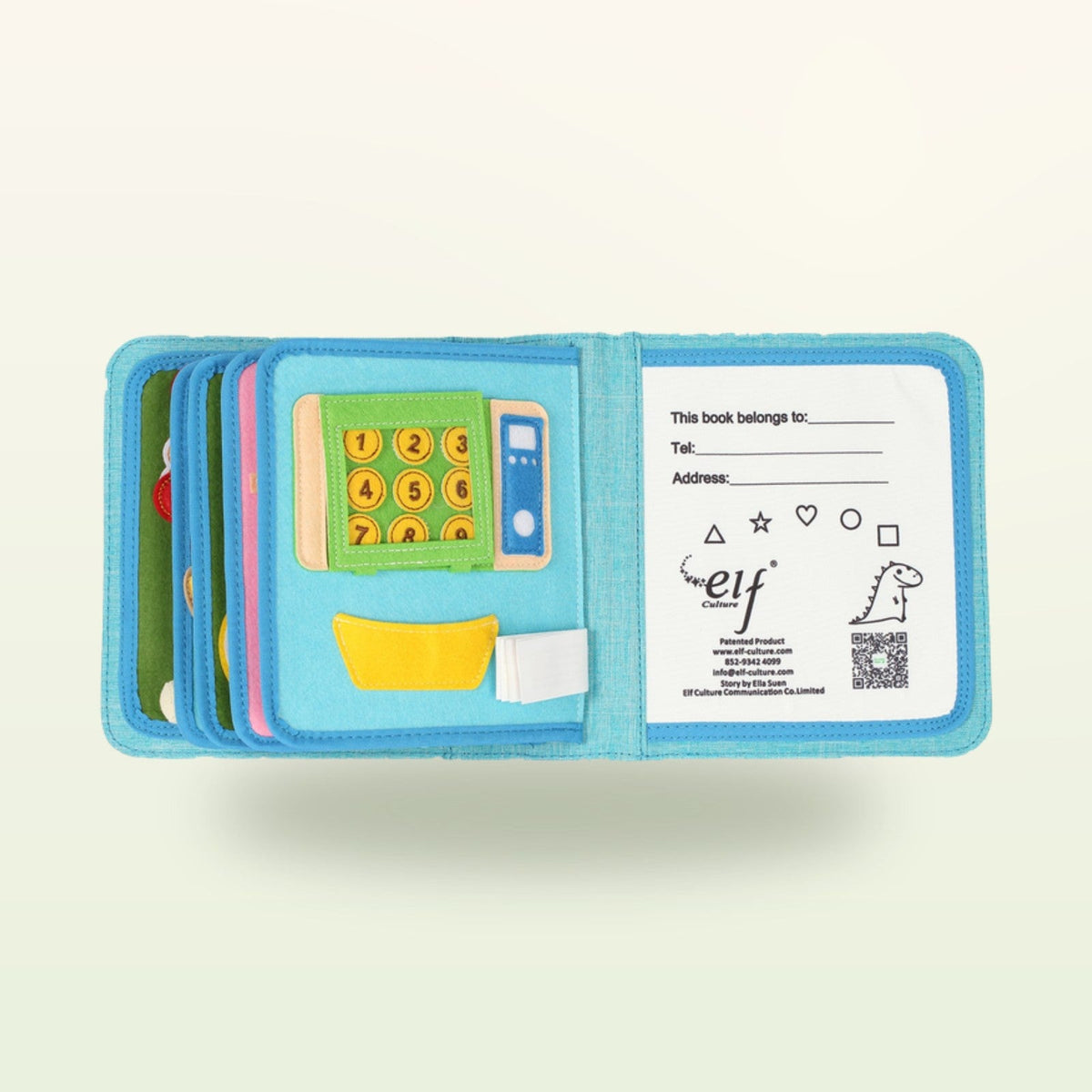 My First Book Little Foodies (Light Blue) + Backpack Set