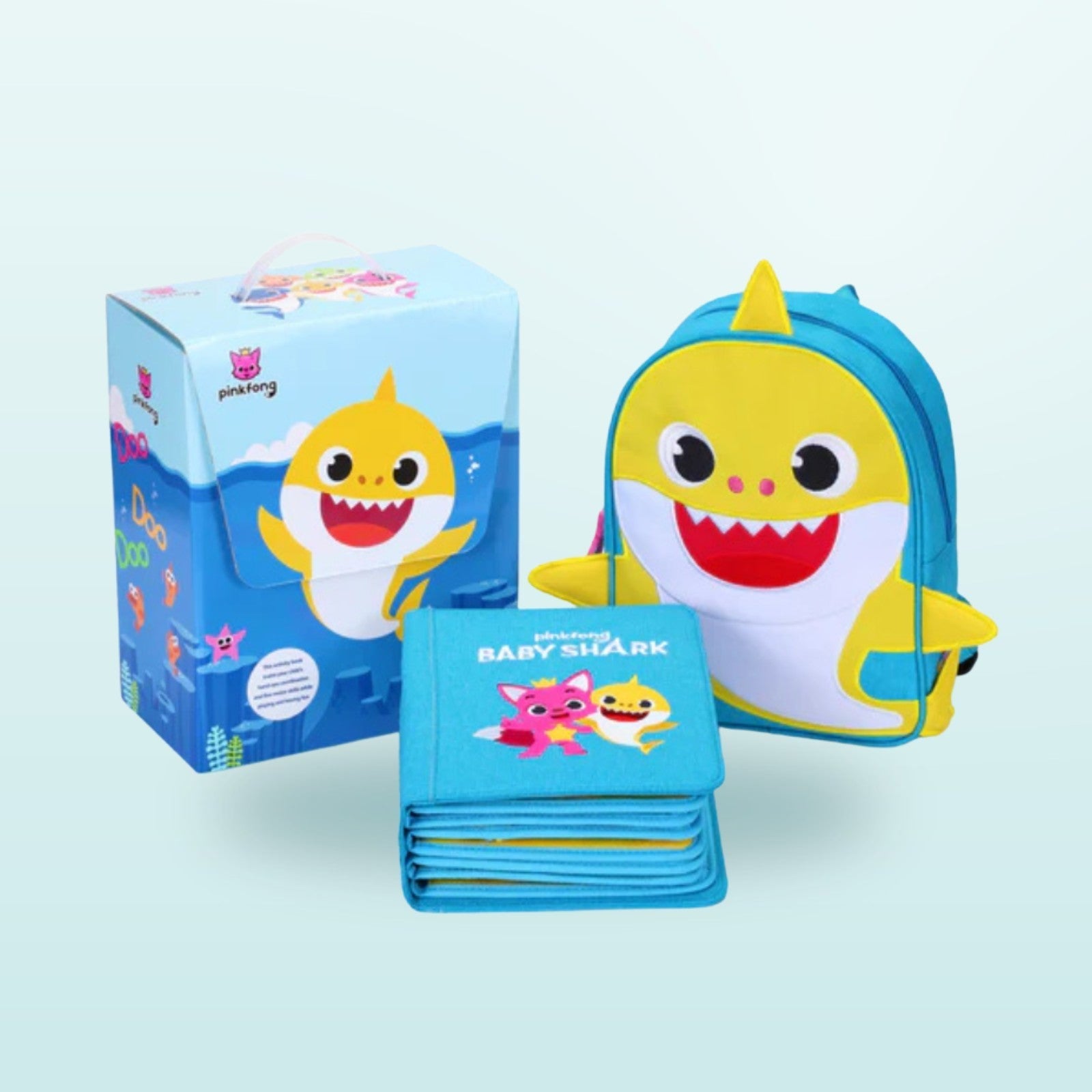 My First Book Baby Shark (Baby) Quiet Book mit Rucksack Set