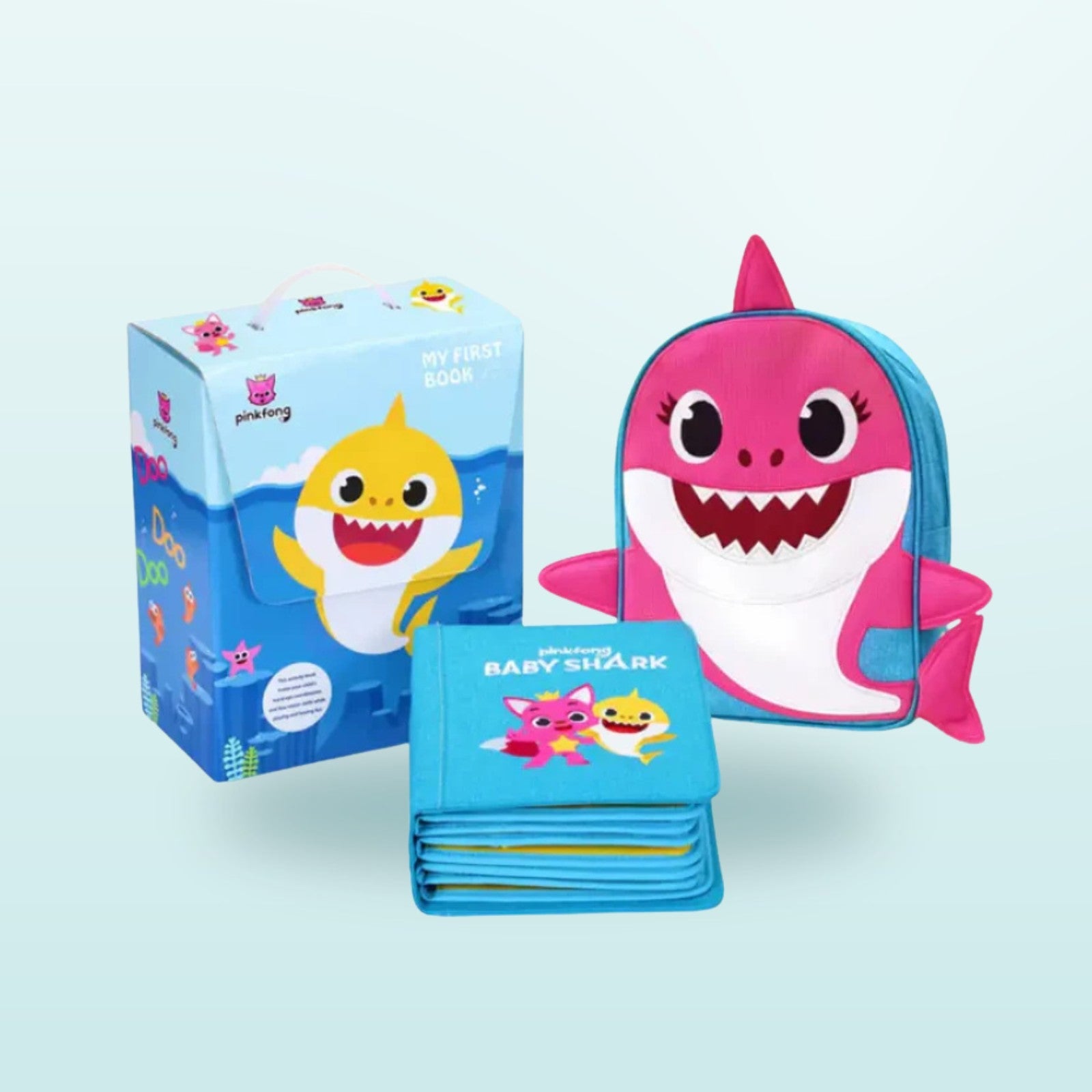My First Book Baby Shark (Mama) Quiet Book mit Rucksack Set